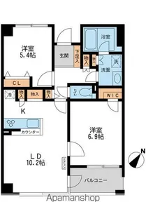 CASSIA横濱ガーデン山【2階】の間取り