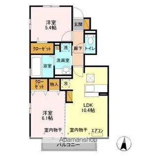 プランドール【1階】の間取り