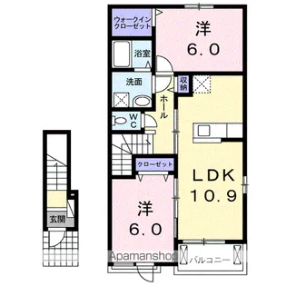 LADYBIRD【2階】の間取り