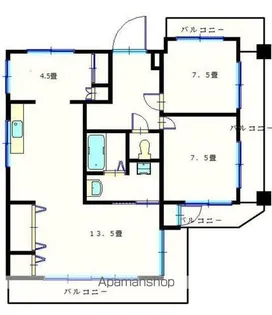 エスキューブ【4階】の間取り