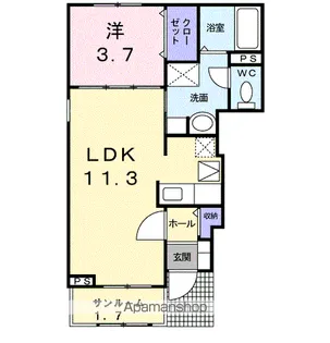 スターリースカイ【1階】の間取り