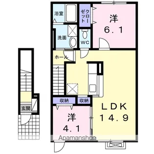 ウッドビレッジⅦ【2階】の間取り