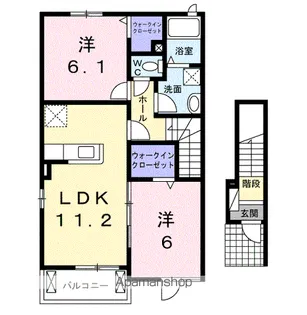 サンティエ【2階】の間取り