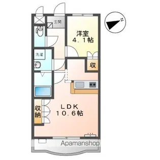 ウィズ ワン ヒルズ【2階】の間取り