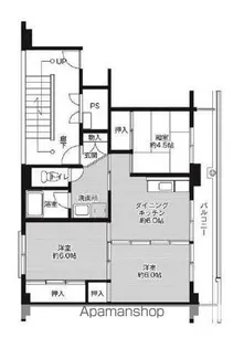 ビレッジハウス藤沢3号棟【303号室】の間取り