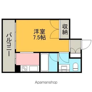 フロンティアタワー名駅南(旧CITY SPIRE 名駅南)【6階】の間取り