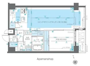 ZOOM広尾【6階】の間取り