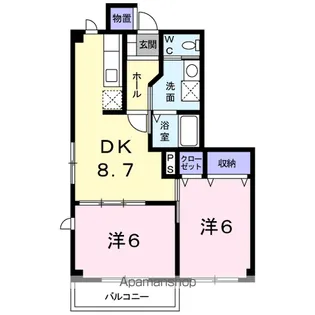 フィオーレ A【1階】の間取り