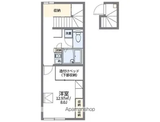 レオパレス松浜【207号室】の間取り
