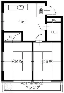 コーポ東【201号室】の間取り