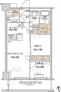 プライムネクサス大森北【6階】の間取り
