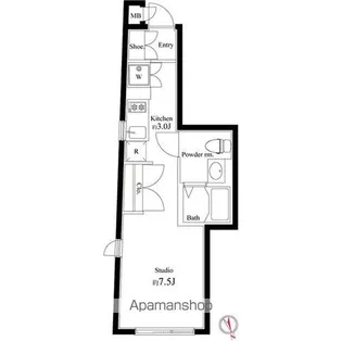 LA PERLA SENDAGAYA【3階】の間取り