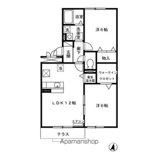エルスリーモナミ【1階】の間取り