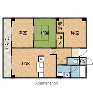 サンハート南茨木【1階】の間取り