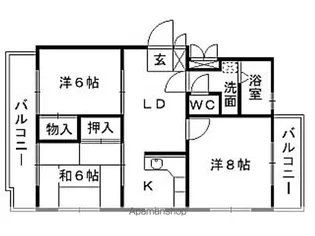 ベルヴィーユ【1階】の間取り