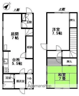 一番町12−9一棟二戸建【1号室】の間取り