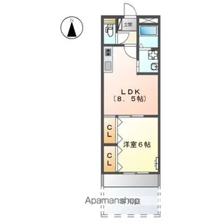 カームF本郷【101号室】の間取り