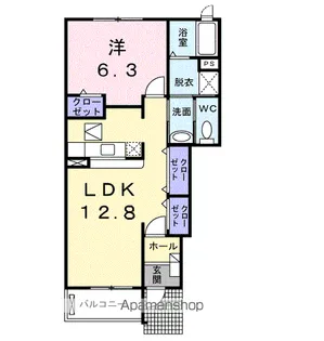 プラシード【1階】の間取り