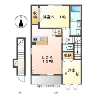 サンシャイン六條【201号室】の間取り