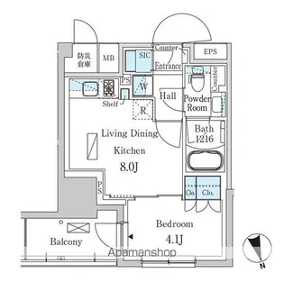 パークアクシス浦安【10階】の間取り