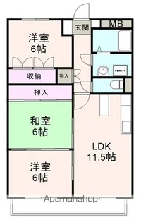 ヴェル・ドミール【402号室】の間取り