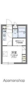 レオパレスファミリア湘南ー南館【1階】の間取り