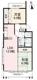 ハーベストⅠ【201号室】の間取り