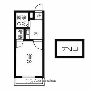 ハイツ鍵屋西町 西棟【1階】の間取り