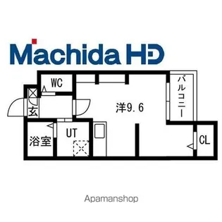九間町シーエム・サンク【2FB号室】の間取り