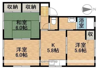 オーシャンヒルズE【101号室】の間取り