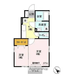 アネックスツイン B【1階】の間取り