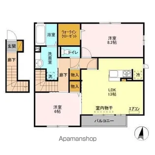 AZURE(アズール) B【2階】の間取り