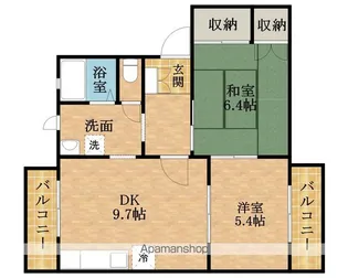 坂の久保ハイツD棟【205号室】の間取り
