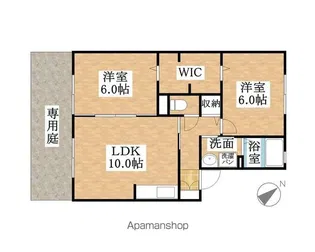 グリーンフィールド【1階】の間取り