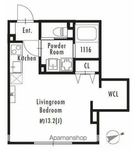 GRANPASEO市谷仲之町【207号室】の間取り