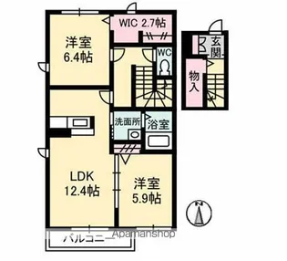 シャーメゾン乙瀬【2階】の間取り
