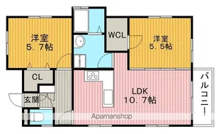 ラ・フロール【2階】の間取り