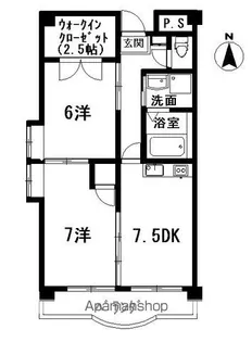 クレアフジモト【303号室】の間取り