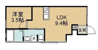 ライズ・フィルA【1階】の間取り