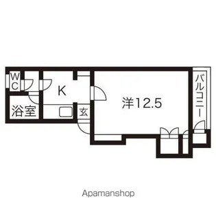 1Kの間取り画像