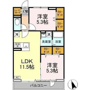 NAGAYA GATE SITE【2階】の間取り