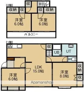 北海道函館市美原3丁目【一戸建】の間取り