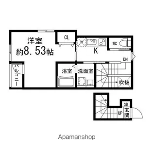 ペアレシア米ケ袋【205号室】の間取り