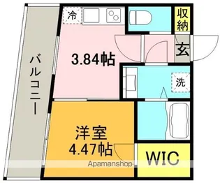 サヴォイザ・フォースフォー【603号室】の間取り