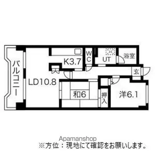アジエステート大通西プラザ【6階】の間取り