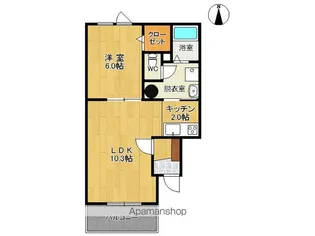 クレストⅢ【206号室】の間取り