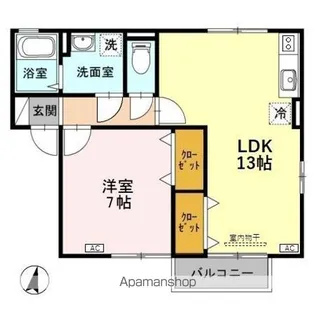 シャルム クラルテ AB【2階】の間取り