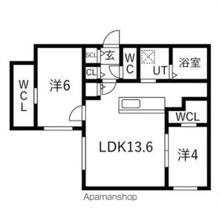 仮)菊水1ー4MS【402号室】の間取り