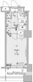 グランド・ガーラ横濱万世町【5F-17号室】の間取り