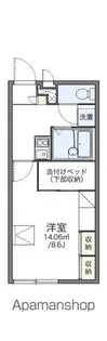 レオパレス九里【102号室】の間取り